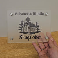 Dørskilt i Frostet Akryl (15x20cm)