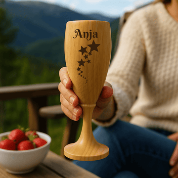 Champagneglass med gravering - profiltre