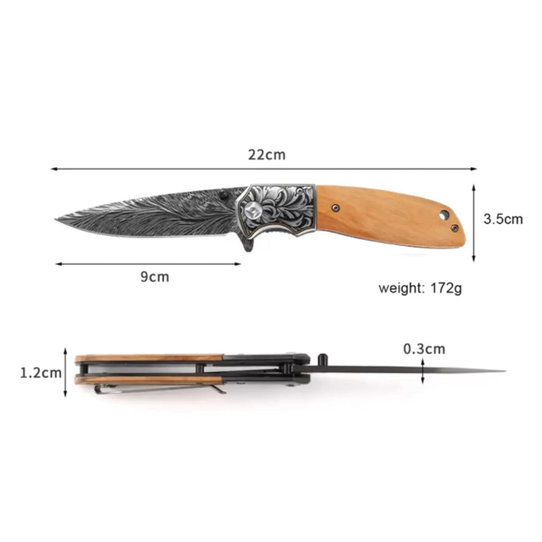 Foldekniv Tornrose - profiltre