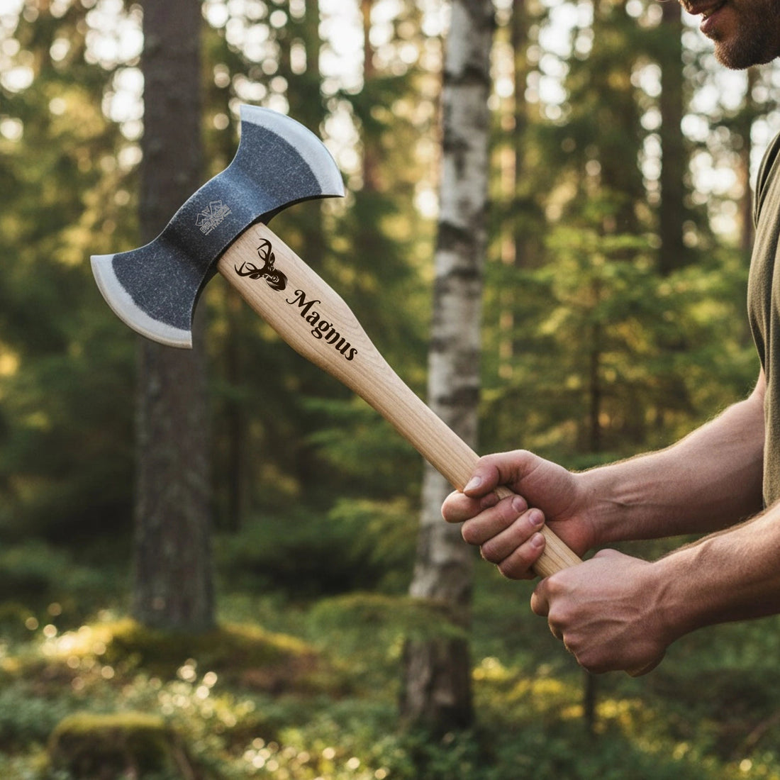 Kasteøks med gravering - profiltre