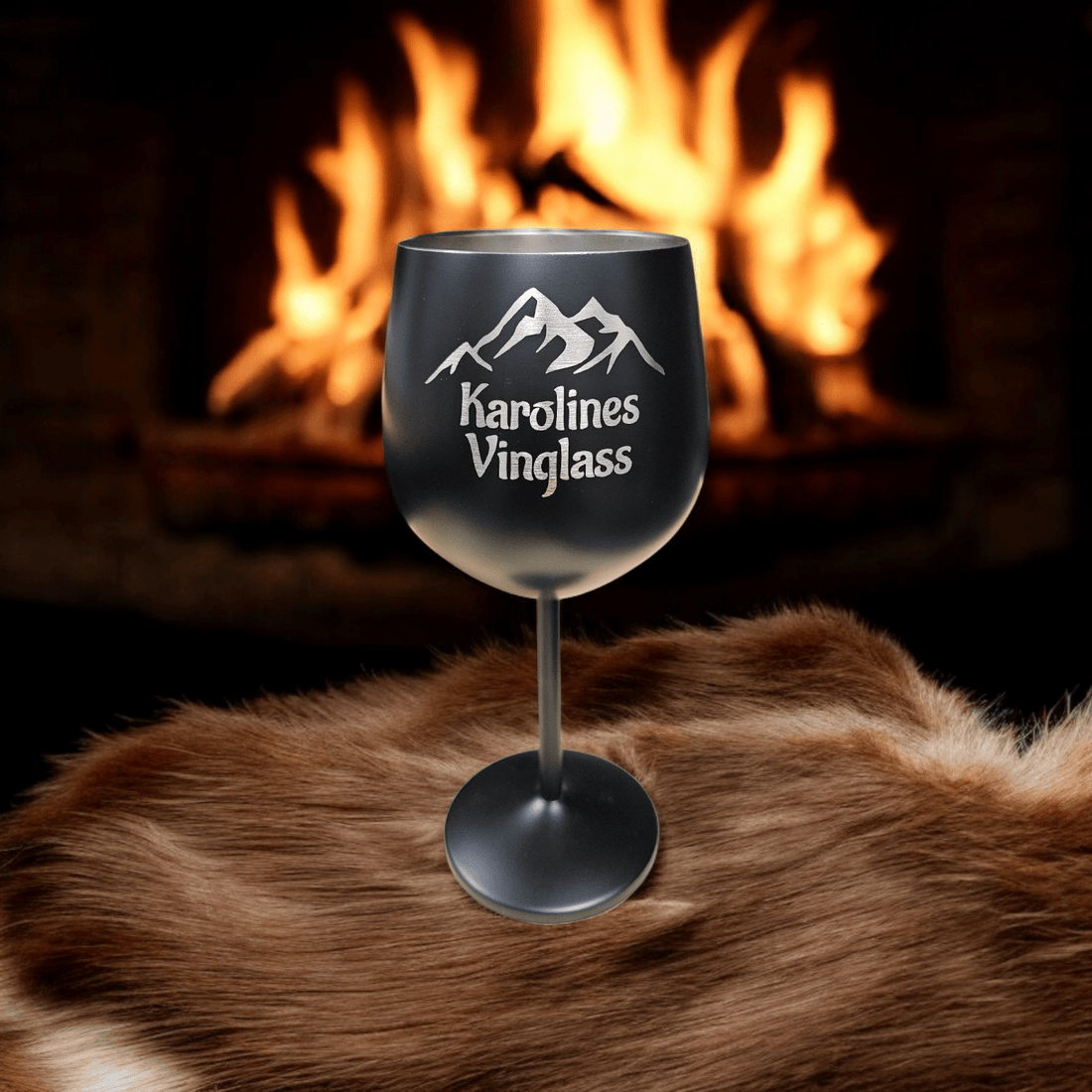 Vinglass Matt Svart - Rustfritt stål - profiltre