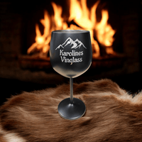 Vinglass Matt Svart - Rustfritt stål - profiltre