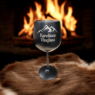 Vinglass Matt Svart - Rustfritt stål - profiltre