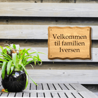 Dørskilt Eik - profiltre