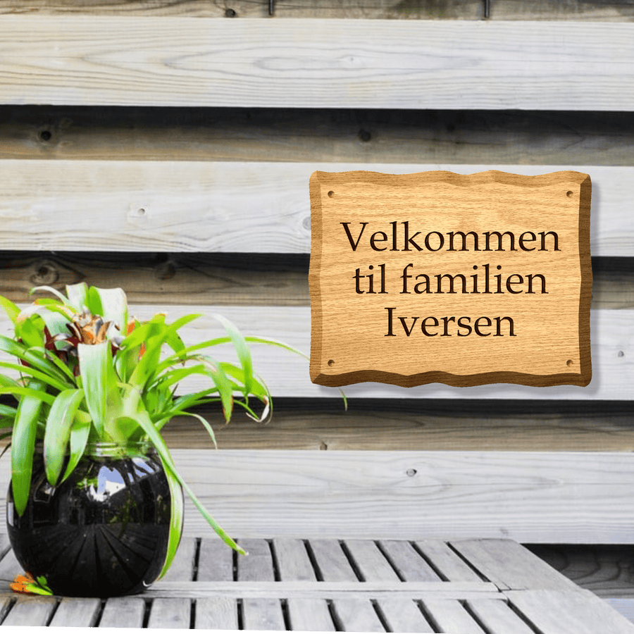 Dørskilt Eik - profiltre