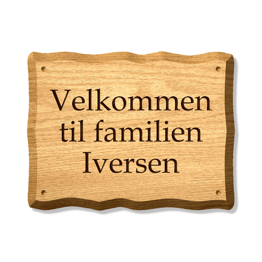 Dørskilt Eik - profiltre