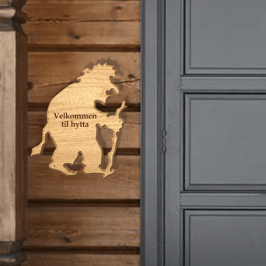 Dørskilt Troll - profiltre