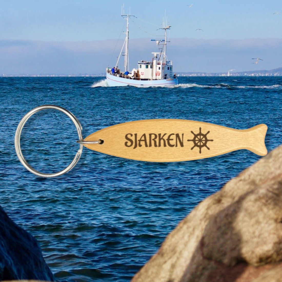 Nøkkelring bøk fisk - profiltre