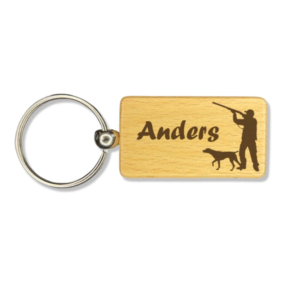 Nøkkelring bøk rektangel - profiltre