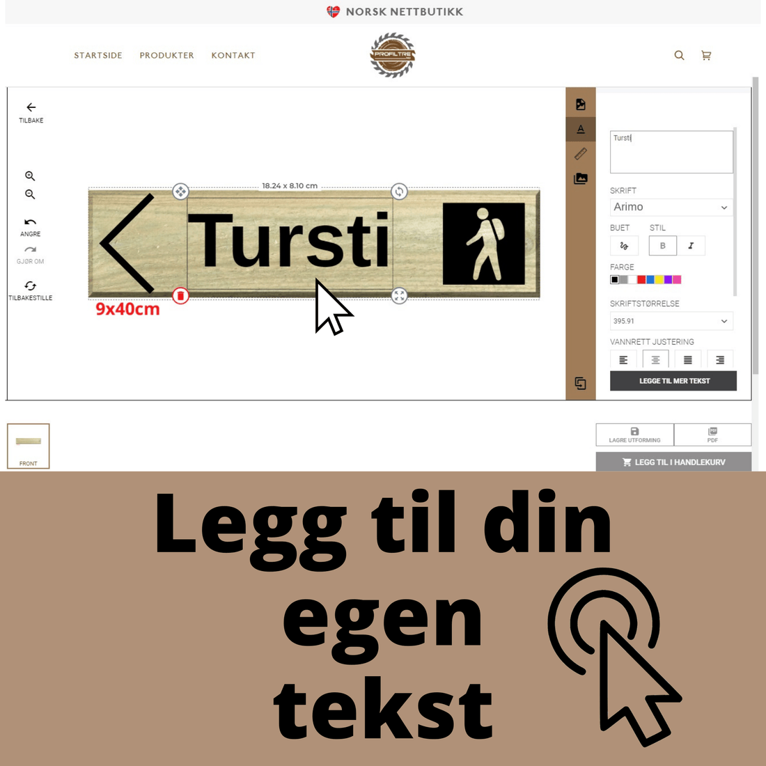 Treskilt - Turskilt - profiltre