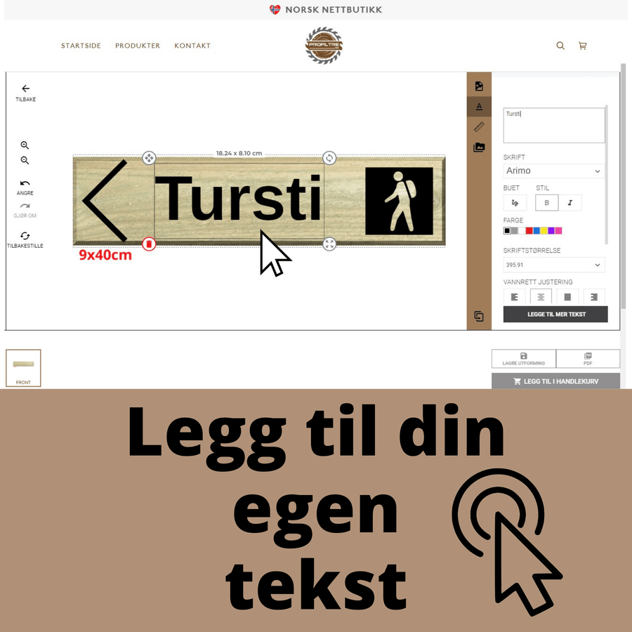 Treskilt - Turskilt - profiltre